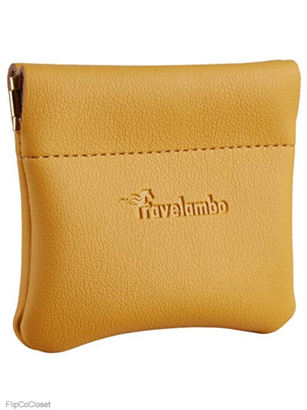 Leather Squeeze Coin Purse Pouch Change Holder Men Women